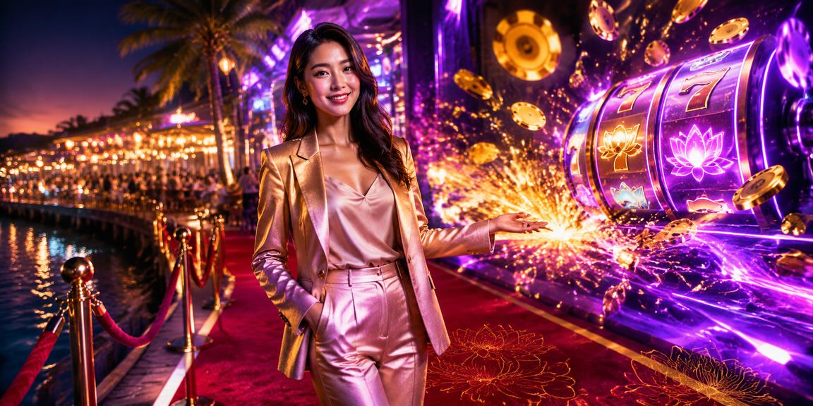 Chơi slot game trên điện thoại tại Phú Quốc với ánh đèn neon
